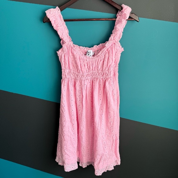 NWT Princess Polly Carlita Mini Dress Pink Us 6 cotton - Picture 7 of 15